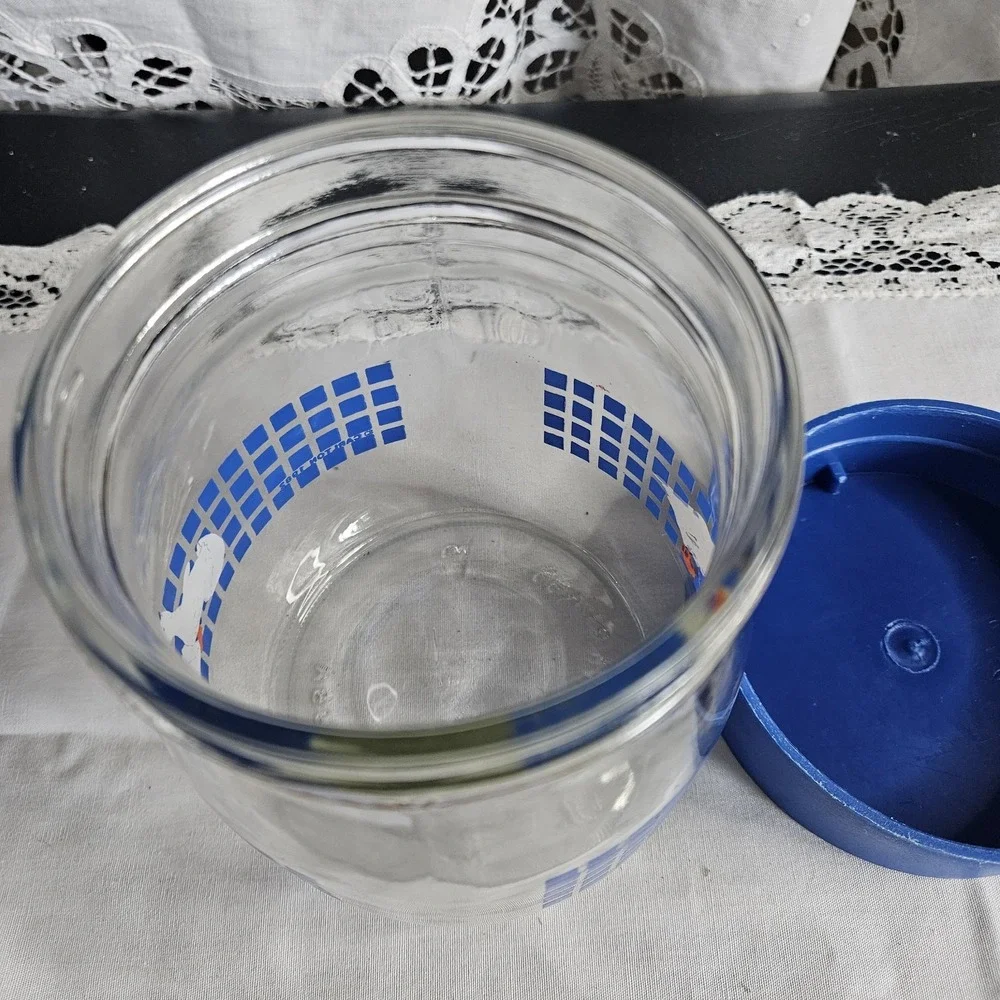 1982 Carlton Glass 3/4 L Glass Goose Canister W/ Lid